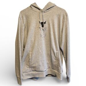 Under Armour Project Rock Rival Fleece Hoodie Mens Large Gray UA Gym Training